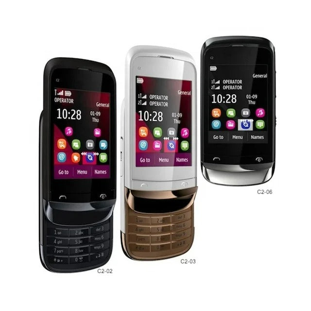 Nokia C2-02 Touch and Type Original Slide Phone – Chinar Cart