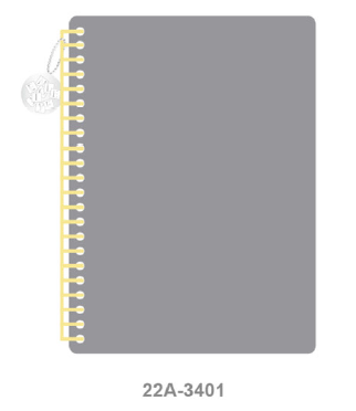 Miniso DIY Beads Plain A5 Wirebound notebook (Gray)