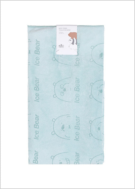 Miniso We Bare Bears Collection 5.0 Microfiber Bath Towel(Mint Green)