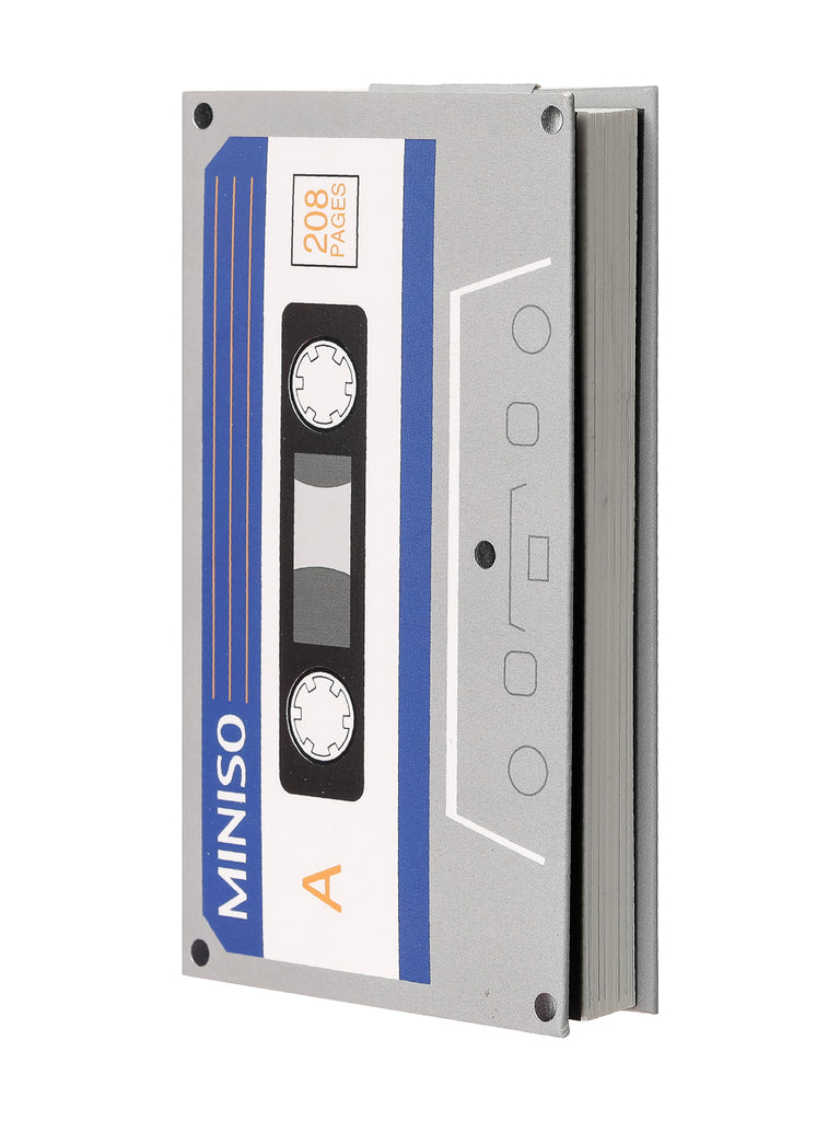 Miniso Cassette Tape Design notebook 104 Sheets(Gray)