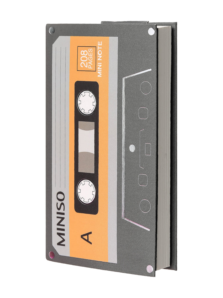 Miniso Cassette Tape Design notebook 104 Sheets(Dark Gray)
