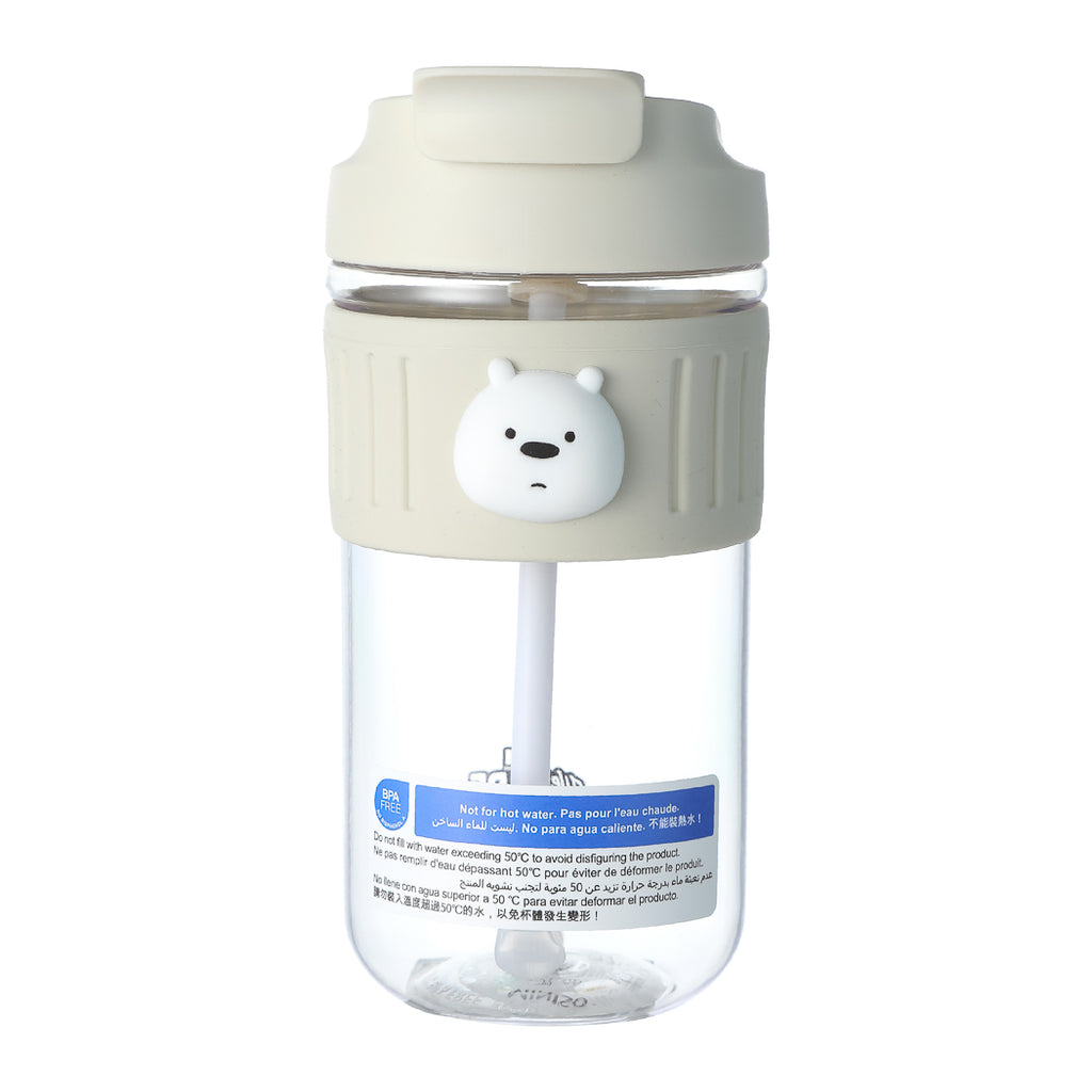 Miniso We Bare Bears Collection Plastic Cool Water Bottle (500mL)(Ice Bear)