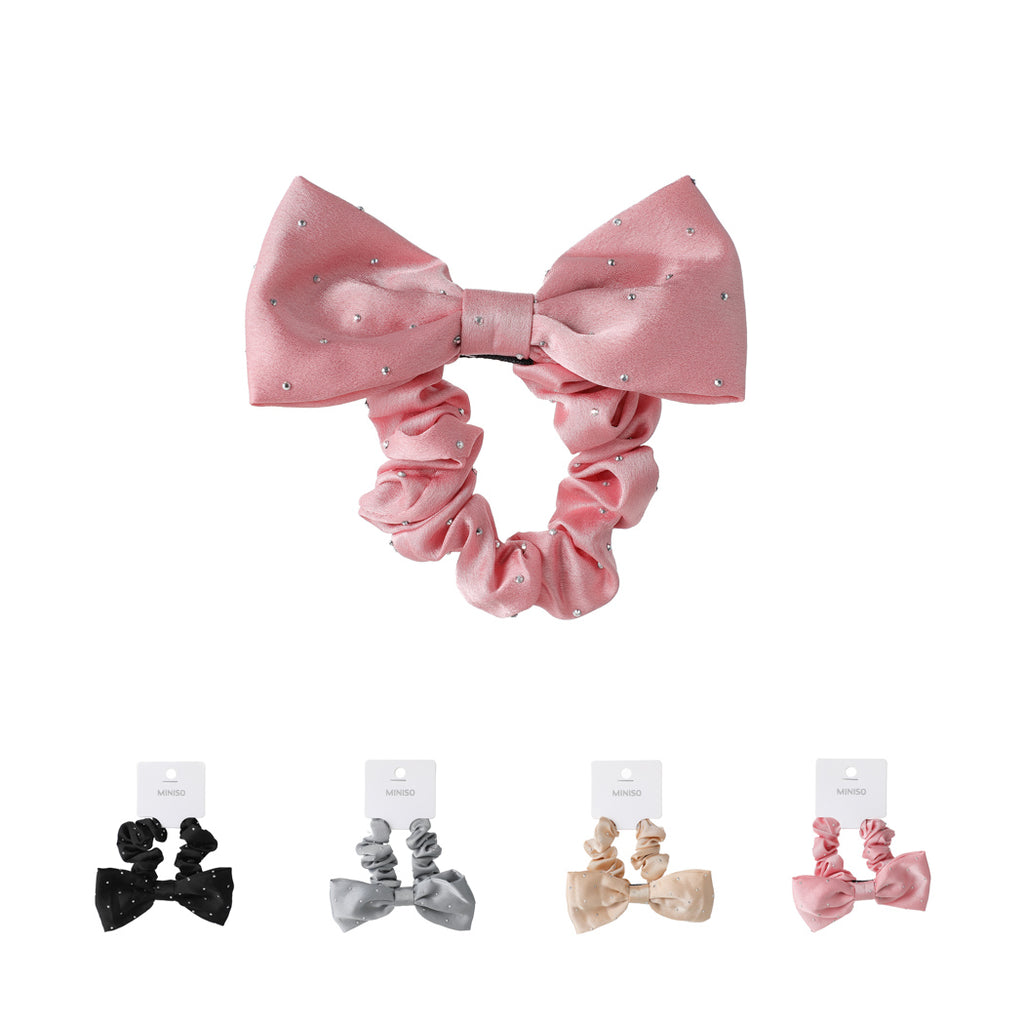 Miniso Shiny Solid Color Hair Tie with Bow (1 pc)