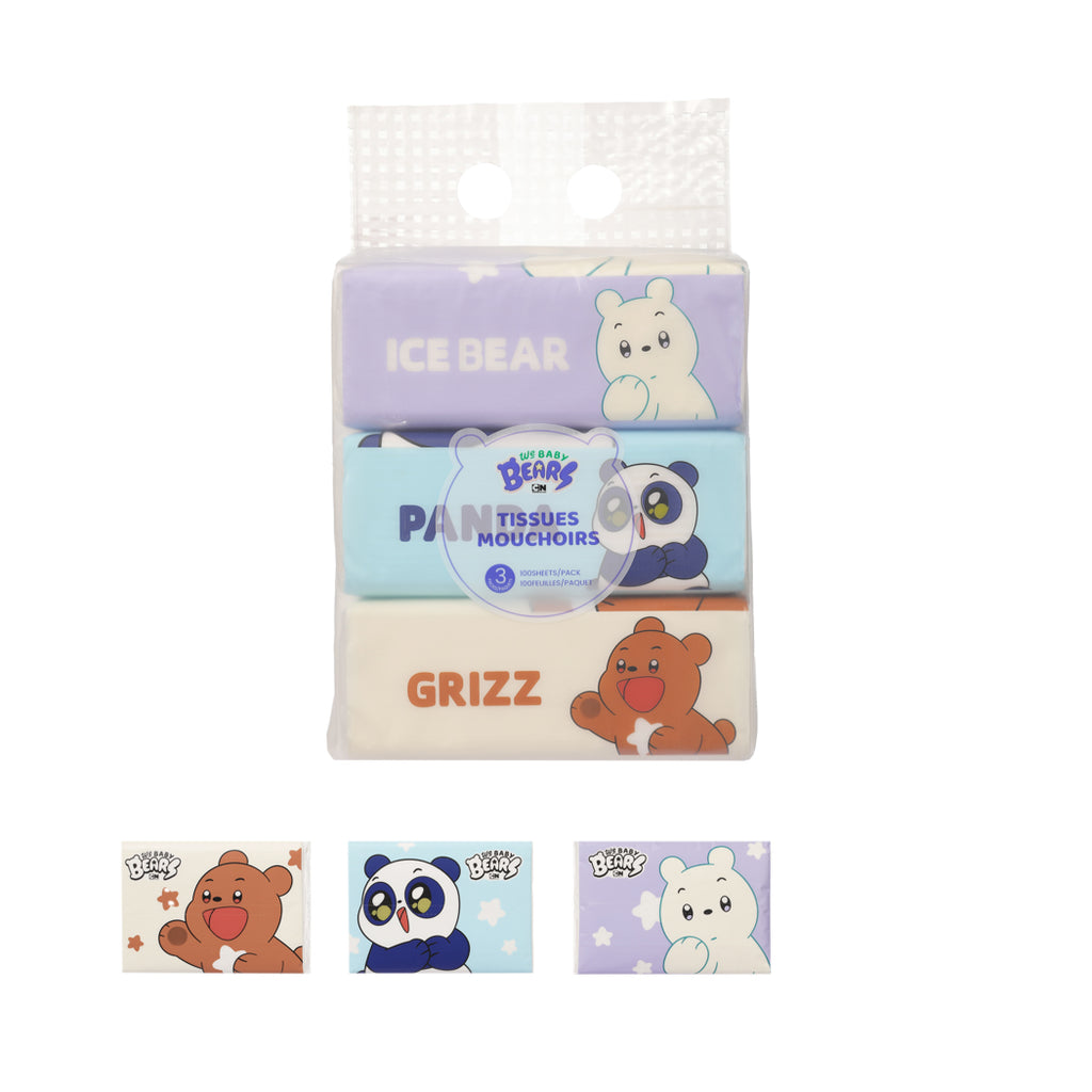 Miniso WE BABY BEARS Collection Tissues (3 Packs)