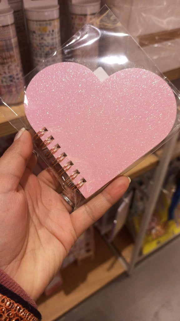 Miniso Heart shaped spiral notebook