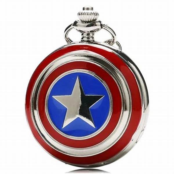 Captain America Pocket Watch Keychain