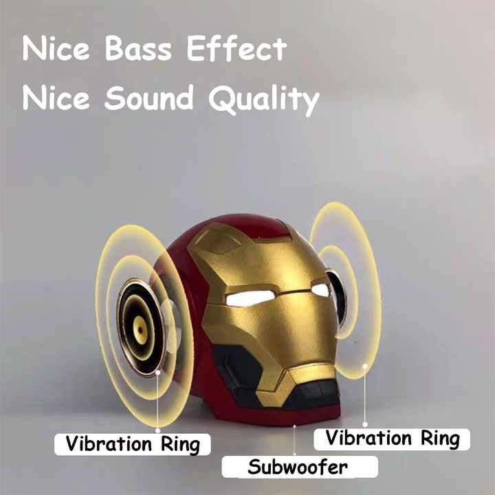 bluetooth iron man helmet Iron Man Wireless Helmet Speaker with Mic – Bluetooth, LED Eyes, Recha – Chinar Cart