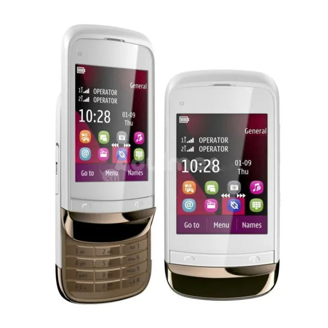 Nokia C2-02 Touch and Type Original Slide Phone